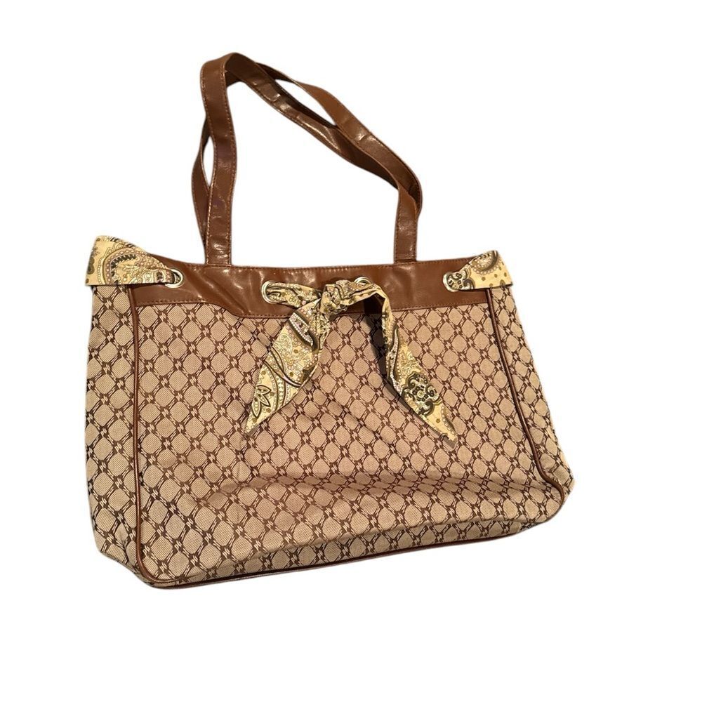 Chadwick’s Brown Patterned Tote Bag Satchel Purse Shoulder Bag Handbag